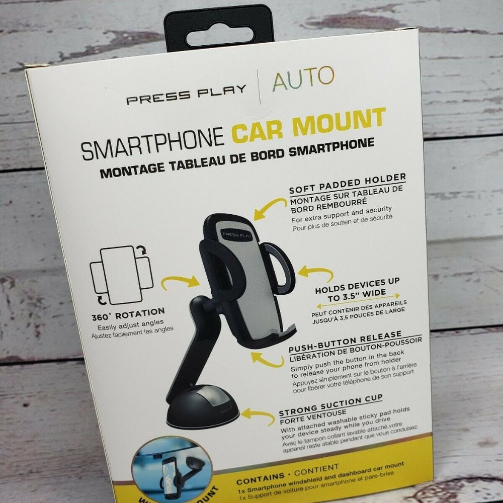 Press Play Smartphone 360 Rotation Car Mount - Picture 5 of 9